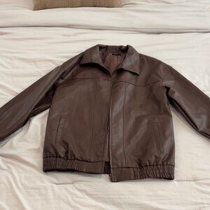 Women's Classic Brown Leather Jacket